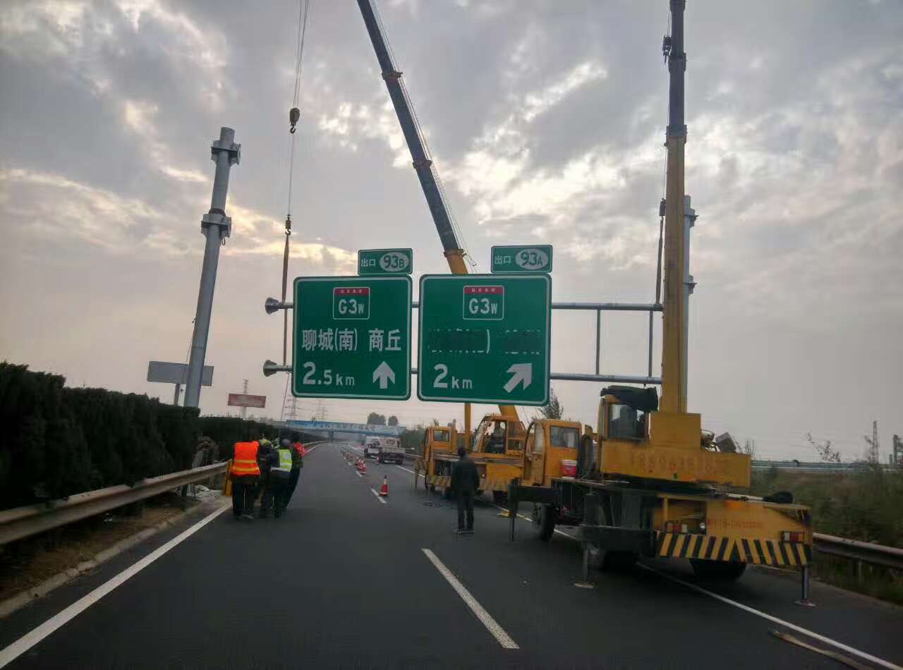 济宁济宁高速公路标志牌施工案例